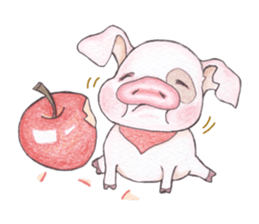 Hannari pig sticker #5167486