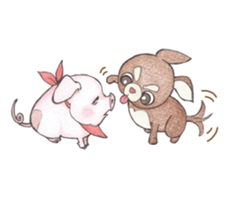 Hannari pig sticker #5167489