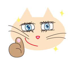 The cats which has sparkling eyes sticker #5168102