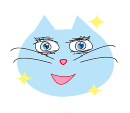 The cats which has sparkling eyes sticker #5168123