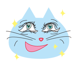 The cats which has sparkling eyes sticker #5168125
