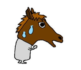 wearing a headdress of horse sticker #5170830