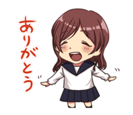 female high-school students stickers sticker #5171239