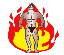 Greeting muscle sticker #5172113