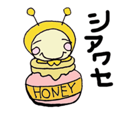 A little honey bee sticker sticker #5174793