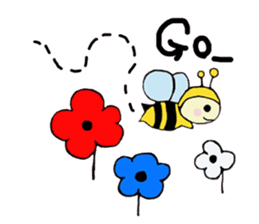 A little honey bee sticker sticker #5174804