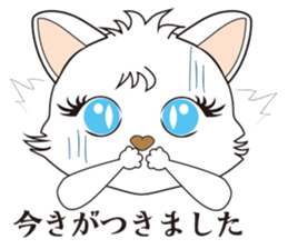 White Cat desu sticker #5176735