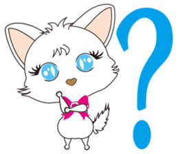 White Cat desu sticker #5176768