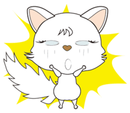 White Cat desu sticker #5176771