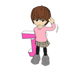 Usual basketball girl sticker #5176899