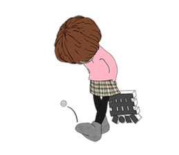 Usual basketball girl sticker #5176922