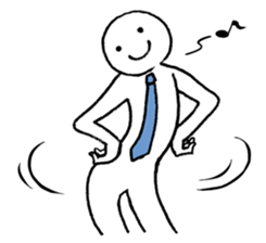 Dancing office worker sticker #5177038