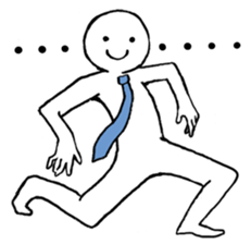 Dancing office worker sticker #5177046