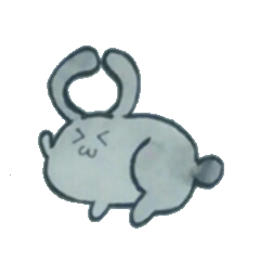 black rabbit Sticker