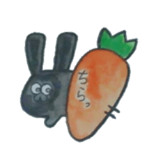 black rabbit Sticker sticker #5177532