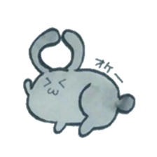 black rabbit Sticker sticker #5177536