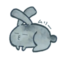 black rabbit Sticker sticker #5177537