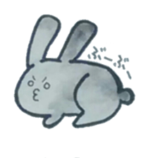 black rabbit Sticker sticker #5177541
