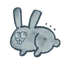 black rabbit Sticker sticker #5177542