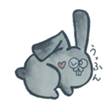 black rabbit Sticker sticker #5177543