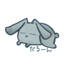 black rabbit Sticker sticker #5177546