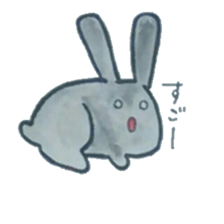 black rabbit Sticker sticker #5177548