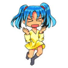 Girl of a twin tail sticker #5177659