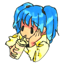 Girl of a twin tail sticker #5177669