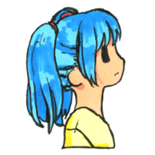 Girl of a twin tail sticker #5177676