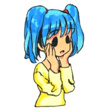 Girl of a twin tail sticker #5177680