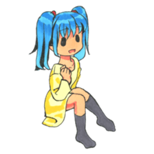 Girl of a twin tail sticker #5177685