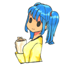 Girl of a twin tail sticker #5177686