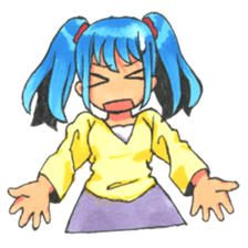 Girl of a twin tail sticker #5177687