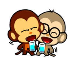 lovely monkey(3)~evolution sticker #5177794