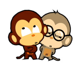 lovely monkey(3)~evolution sticker #5177795