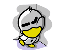 the name of the duck is a garta. sticker #5178414