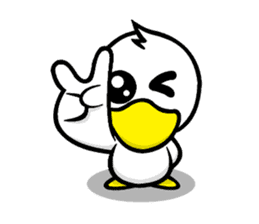 the name of the duck is a garta. sticker #5178418