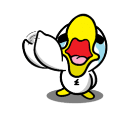 the name of the duck is a garta. sticker #5178425