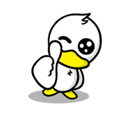 the name of the duck is a garta. sticker #5178426