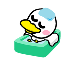 the name of the duck is a garta. sticker #5178433