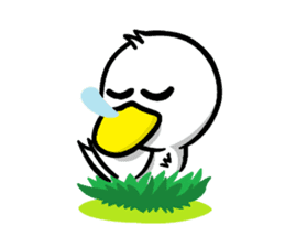 the name of the duck is a garta. sticker #5178449