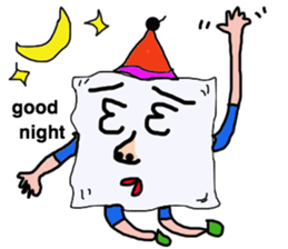 Tissue paper man and friends sticker #5179293