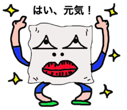 Tissue paper man and friends sticker #5179294