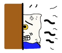 Tissue paper man and friends sticker #5179296