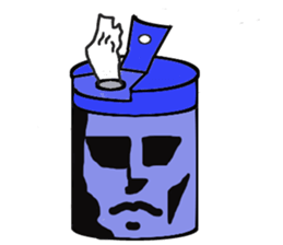 Tissue paper man and friends sticker #5179301