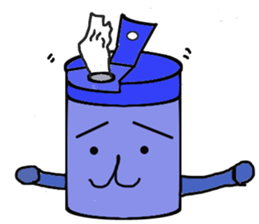 Tissue paper man and friends sticker #5179304