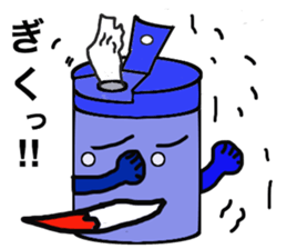 Tissue paper man and friends sticker #5179309