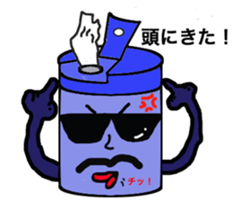 Tissue paper man and friends sticker #5179311