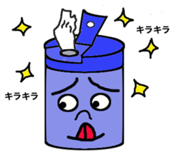 Tissue paper man and friends sticker #5179312