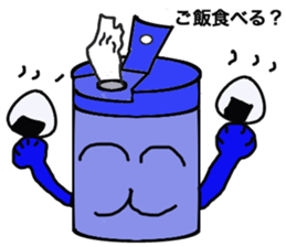 Tissue paper man and friends sticker #5179313